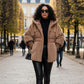 ❄️✨Damen Oversized Pufferjacke mit Kapuze im Patchwork-Design