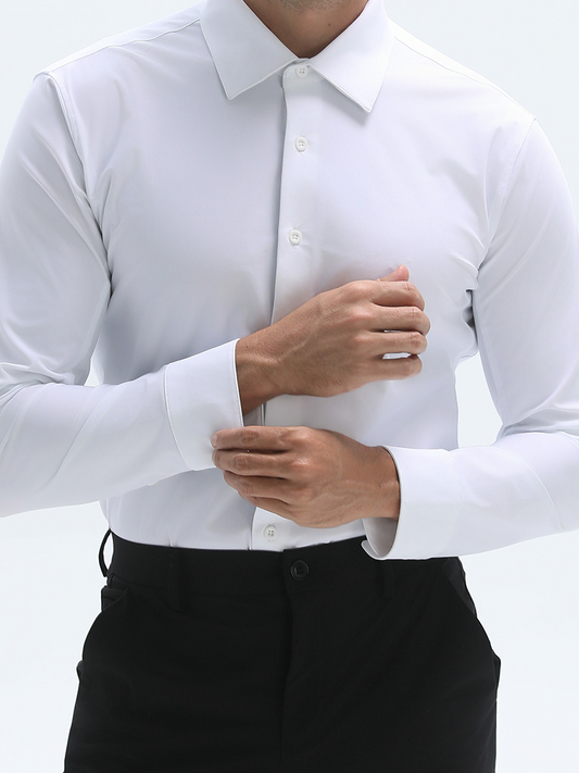 🎉Gorąca wyprzedaż 50% zniżki👑Męska koszula Fliwos Non-Iron Stretch Triple Protection