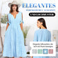 🌸💐Elegantes Kleid mit V-Ausschnitt und Hohlkehle für Frauen🚀Kaufen Sie 2 und erhalten Sie kostenlosen Versand🚀