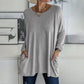 🌸👚50% Rabatt ✨Neues langärmeliges Baumwoll-T-Shirt mit lässiger Tasche