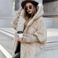 ❄️✨Damen Oversized Pufferjacke mit Kapuze im Patchwork-Design