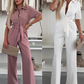 2025 Neu Frauen Jumpsuits mit Gürtel und Knopfleiste💥💥Befristetes Angebot: 50% Rabatt auf Bestellungen