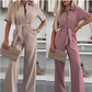 2025 Neu Frauen Jumpsuits mit Gürtel und Knopfleiste💥💥Befristetes Angebot: 50% Rabatt auf Bestellungen