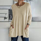 🌸👚50% Rabatt ✨Neues langärmeliges Baumwoll-T-Shirt mit lässiger Tasche