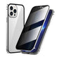 Magnetic  Full-Coverage Protective and double-sided anti-peep glass mobile phone case for iPhone