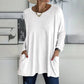 🌸👚50% Rabatt ✨Neues langärmeliges Baumwoll-T-Shirt mit lässiger Tasche