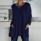🌸👚50% Rabatt ✨Neues langärmeliges Baumwoll-T-Shirt mit lässiger Tasche