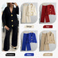 👗🌸Damen-Zweiteiler aus Pullover mit Knöpfen und Hose mit weitem Bein