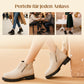 🥾 Promo 50 % – Damenschuhe trendig und komfortabel, runde Spitze mit Zip 🌟👢
