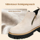 🥾 Promo 50 % – Damenschuhe trendig und komfortabel, runde Spitze mit Zip 🌟👢