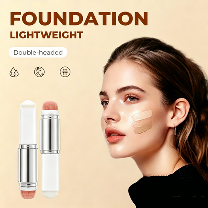 🎉[OFFICIAL PRODUCT] 🎉Cover Cream Stick V w/ Detachable Brush - Korean Skin Care Color-Changing Foundation Stick with Collagen Capsules (0.45 oz)