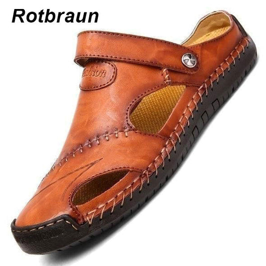 🔥Große Größe Weiches Leder Männer Atmungsaktive Outdoor-Sandalen💥💥Befristetes Angebot: 50% Rabatt auf Bestellungen