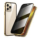 Magnetic  Full-Coverage Protective and double-sided anti-peep glass mobile phone case for iPhone