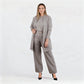 🍁 Neu im Herbst/Winter! | Nur noch 1 Tag: -50 % ⏳ 3-teiliges Set aus Longline-Cardigan, Top & Hose