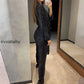 🌟💄Glitzernde Damen Jumpsuits mit V-Ausschnitt und Gürtel