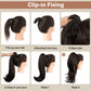 ⏳Limited 50% discount! 🎁 30" curly ponytail extension – High-temperature fibers, double attachment (clip + cord), natural volume & all-day comfort! 💇‍♀️✨