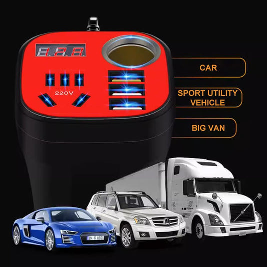 Im Auto montierter Becher-Wechselrichter QC-Ladegerät（💥💥Befristetes Angebot: 50% Rabatt auf Bestellungen）