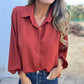💕 Elegante, einfarbige Button-Down-Hemden für Damen sind im Angebot