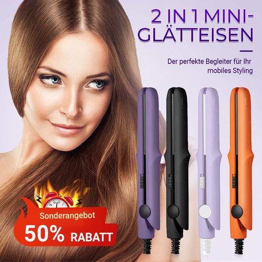 🔥2-in-1 Mini-Lockenstab & Glätteisen Haarglätter💥💥Befristetes Angebot: 56% Rabatt auf Bestellungen