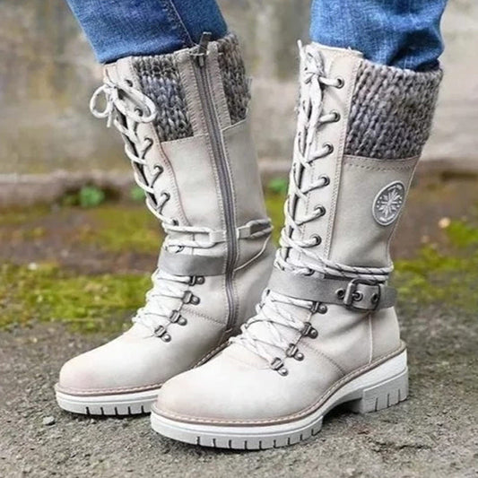 ❄️👢Winterschlussverkauf 60% RABATT🎁Wasserdichte Knie-Schneestiefel für Damen
