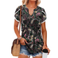 ✨Hot Sale 50% Off🌸Bedrucktes kurzärmliges Tunika-Oberteil für Damen💥💥Befristetes Angebot: 50% Rabatt auf Bestellungen