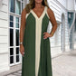 Kaufen Sie 2 gratis Versand🔥2025 Neu eingetroffen🌺⏳ Limited time 50% off! 💥Women's V-Neck Sleeveless Color Block Maxi Dress