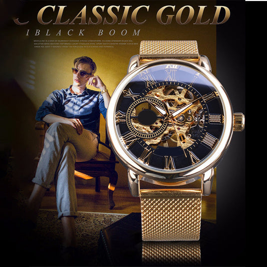 ⏳Časovo obmedzená špeciálna ponuka⌛Kostru pánskych hodiniek s mechanickou lunetou