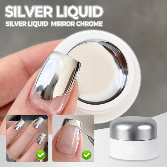 🌸💐Silbernes flüssiges Spiegel-Chrom-Nagelgel in der Dose💥💥Befristetes Angebot: 50% Rabatt auf Bestellungen