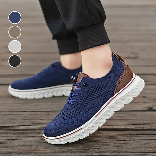 ⏳👟Atmungsaktive, leichte Strick-Sneaker für Herren mit Patchwork-Design🚀Kaufen Sie 2 und erhalten Sie kostenlosen Versand🚀