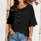 🌸💐Lässiges Button-Down-Oberteil aus Waffelstrick💥💥Befristetes Angebot: 50% Rabatt auf Bestellungen