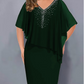 🌸💐Strass-Cape-Kleid mit V-Ausschnitt und Chiffon-Überzug🚀Kaufen Sie 2 und erhalten Sie kostenlosen Versand🚀