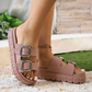 Design-Coole Sandalen mit extra-dicker Sohle für maximalen Komfort- mit offener Zehenpartie und Ausschnitt