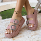 Design-Coole Sandalen mit extra-dicker Sohle für maximalen Komfort- mit offener Zehenpartie und Ausschnitt