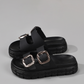 Design-Coole Sandalen mit extra-dicker Sohle für maximalen Komfort- mit offener Zehenpartie und Ausschnitt