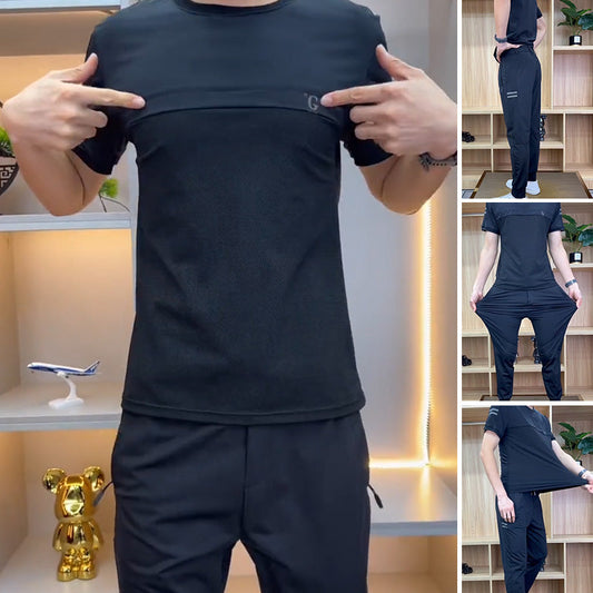 💥Sport-Zweiteiler für Herren: T-Shirt mit kurzen Ärmeln & Hose💥💥Befristetes Angebot: 50% Rabatt auf Bestellungen