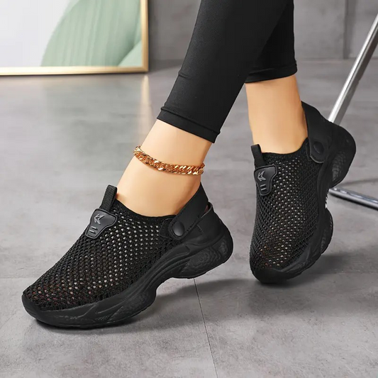 👟EVA-Sohlen federn jeden Schritt ab-Atmungsaktive, rutschfeste und lässige orthopädische Damen-Sneaker
