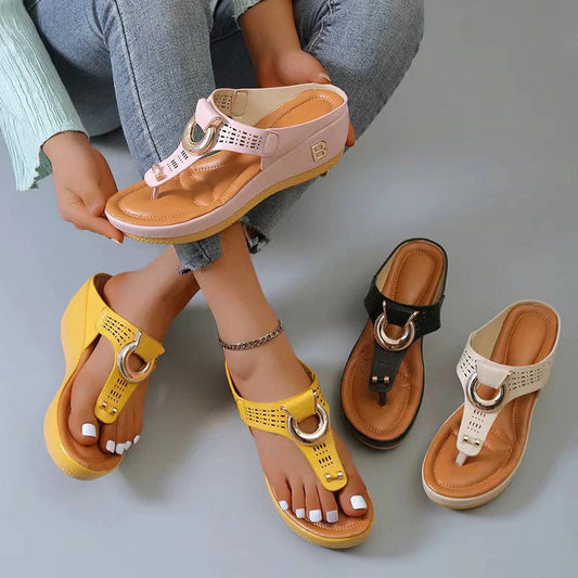 🎉🩴Pantoffeln Sommer Frauen Keile Dicke Pantoffeln💥💥Befristetes Angebot: 50% Rabatt auf Bestellungen