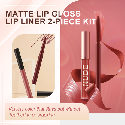 🌸💐Matte Lip Gloss & Lip Liner 2-teiliges Set