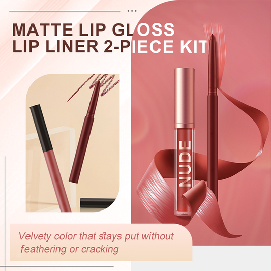 🌸💐Matte Lip Gloss & Lip Liner 2-teiliges Set