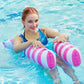 🌸💐Bunt gestreifter aufblasbarer Poolschwimmer mit Aufblasvorrichtung