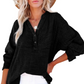🧥♀️2025 Neue lässige Langarm-Mesh-Bluse mit Knopfverschluss für Damen
