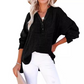 🧥♀️2025 Neue lässige Langarm-Mesh-Bluse mit Knopfverschluss für Damen