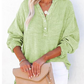 🧥♀️2025 Neue lässige Langarm-Mesh-Bluse mit Knopfverschluss für Damen