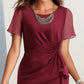 🔥【S-2XL】👗 💃Elegantes Mode-Einfarbiges Kleid