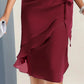 🔥【S-2XL】👗 💃Elegantes Mode-Einfarbiges Kleid