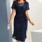 🔥【S-2XL】👗 💃Elegantes Mode-Einfarbiges Kleid