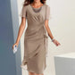 🔥【S-2XL】👗 💃Elegantes Mode-Einfarbiges Kleid