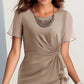 🔥【S-2XL】👗 💃Elegantes Mode-Einfarbiges Kleid