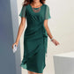 🔥【S-2XL】👗 💃Elegantes Mode-Einfarbiges Kleid