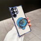 Gyroscope Transparent Phone Case With  Magnetic Bracket for Samsung S22-25